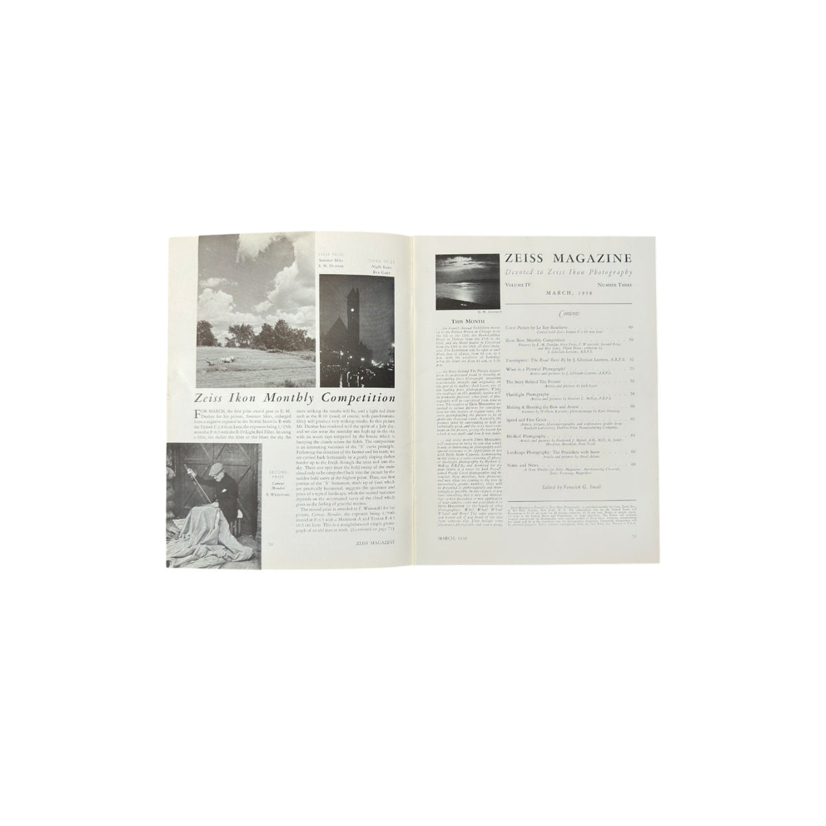 Vintage Zeiss Magazine March 1938 Super Ikonta Camera Ad Pre-War Photography