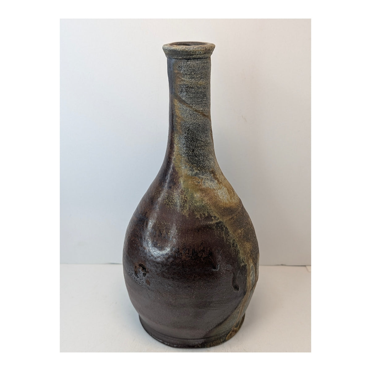 "Richard Bresnahan St Johns Pottery Japanese Karatsu Wood Fired Tokuri 10 Inch"
