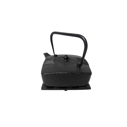 Bonjour Square Cast Iron Tetsubin Teapot with Trivet