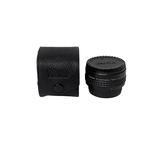 Vintage Vivitar 2X-22 Tele Converter Lens M42 Mount w/ Case Japan Made