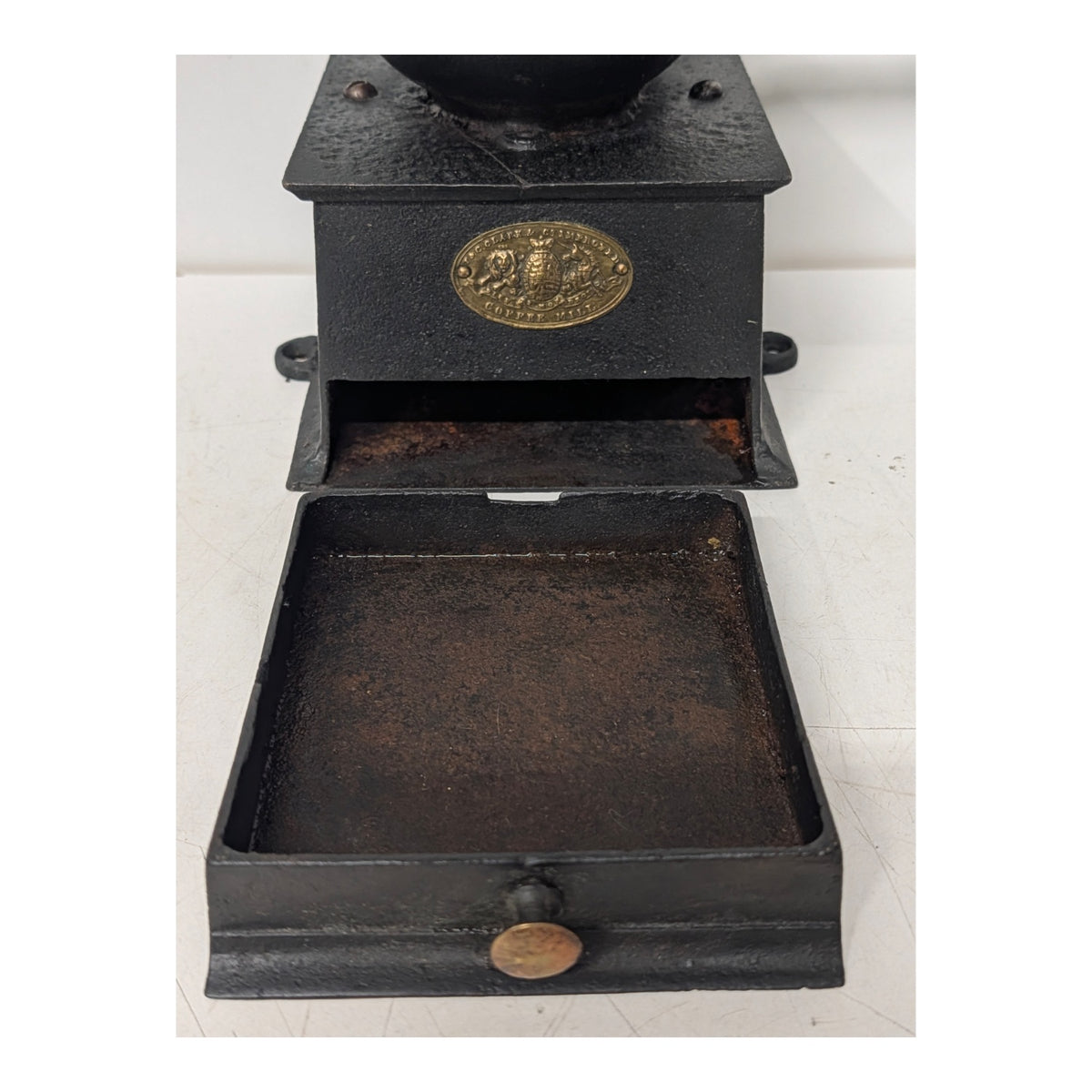 Antique Kenrick & Sons Cast Iron Coffee Grinder Mill, English c. 1900