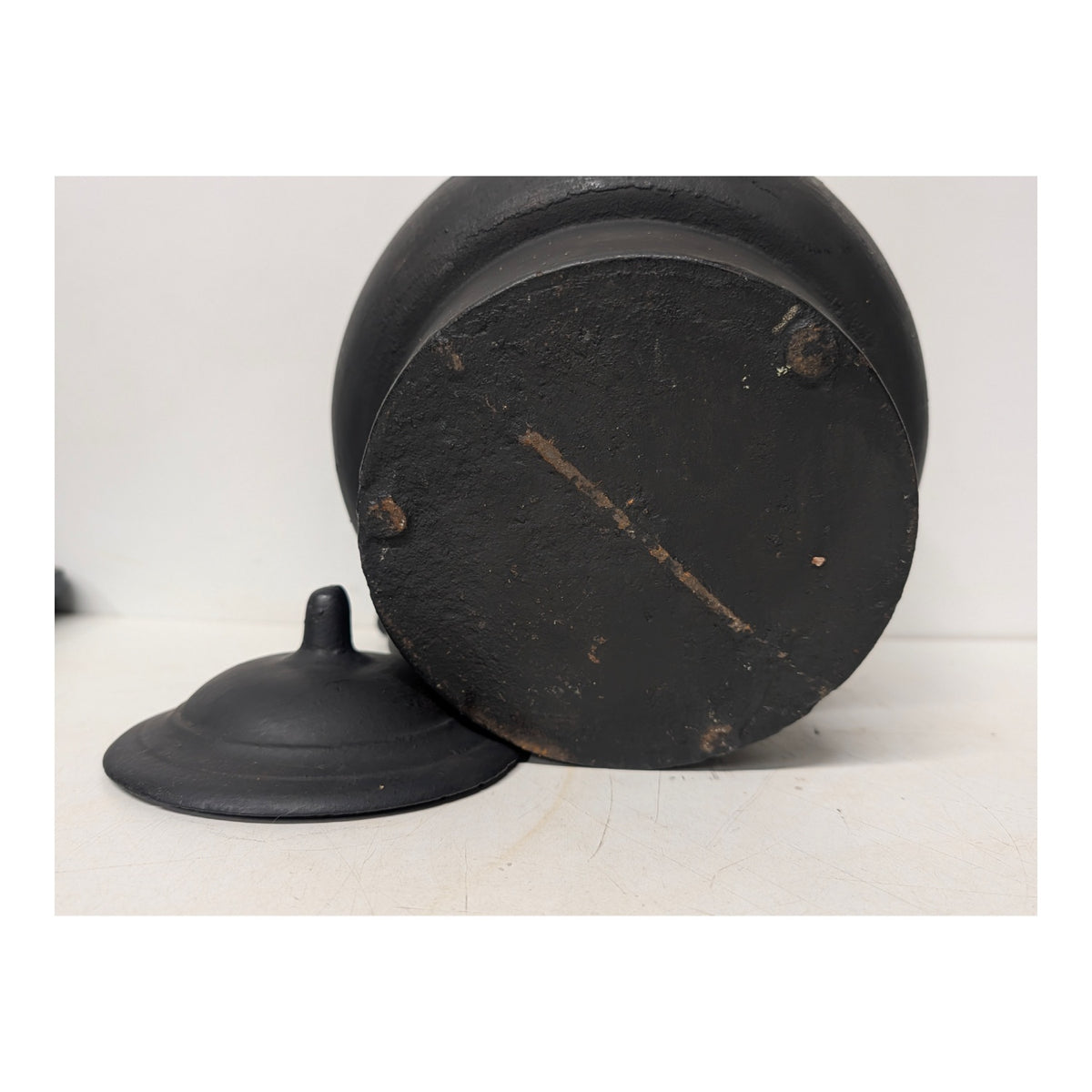 Antique Cast Iron Gate Marked Kettle Cauldron, Rustic Farmhouse Decor