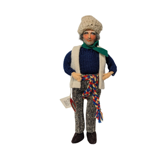 Vintage Jay of Dublin Connemara Man Irish Character Doll Handmade Tweed 1960s