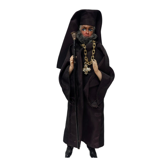 Vintage 1972 Greek Orthodox Priest Doll Handmade Folk Art Figure