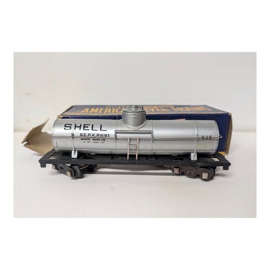 Vintage Gilbert American Flyer 625 Shell Tank Car S-Gauge w/ Box, 1946-52