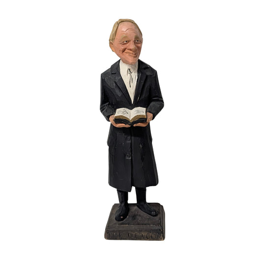 Vintage Carl Olof Trygg Carved Wood Figure 'The Deacon' Mid-Century Folk Art