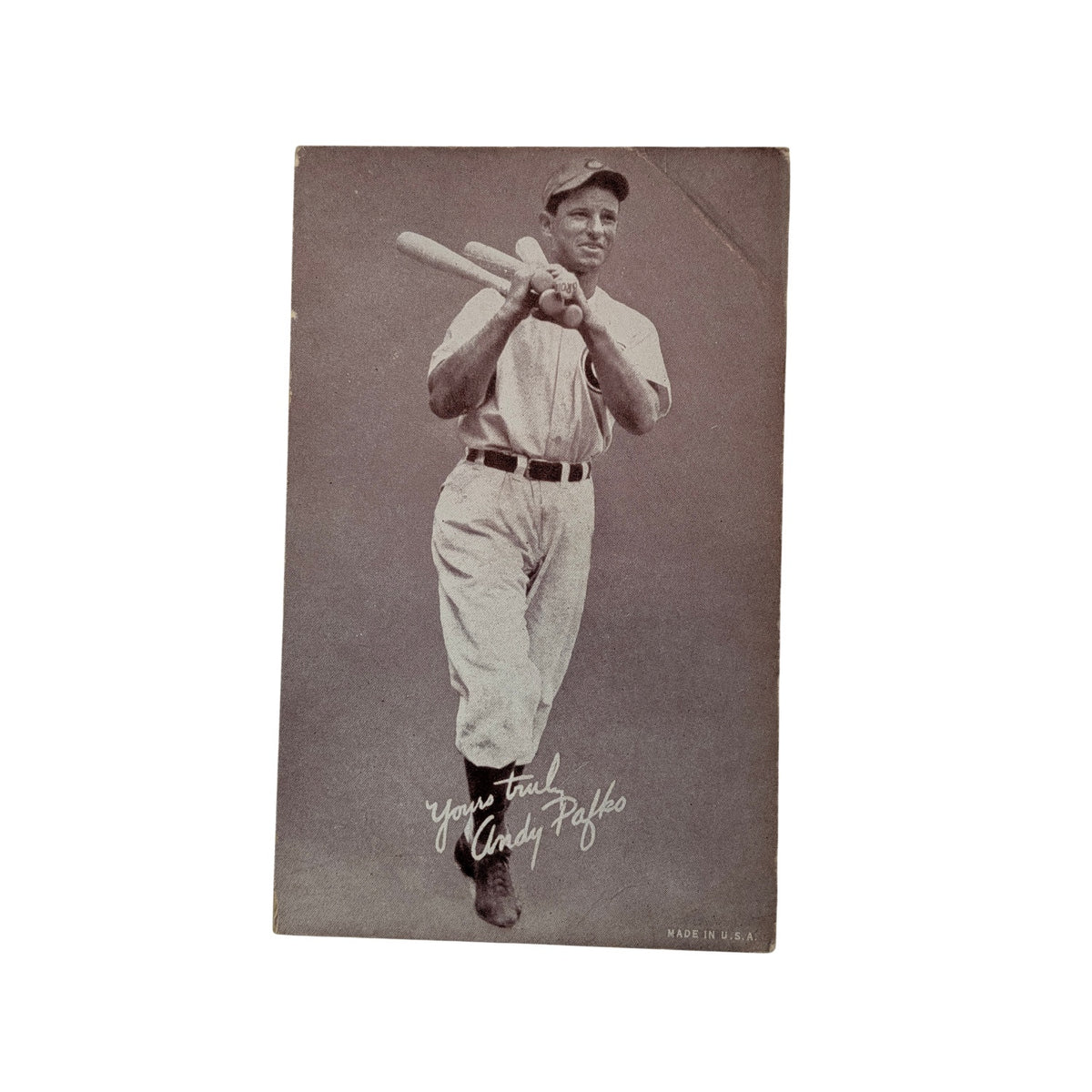 Andy Pafko 1947-66 Exhibit Baseball Photo Card | Chicago Cubs