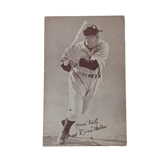 1940s Dixie Walker Salutation Exhibit Card Brooklyn Dodgers Vintage Baseball