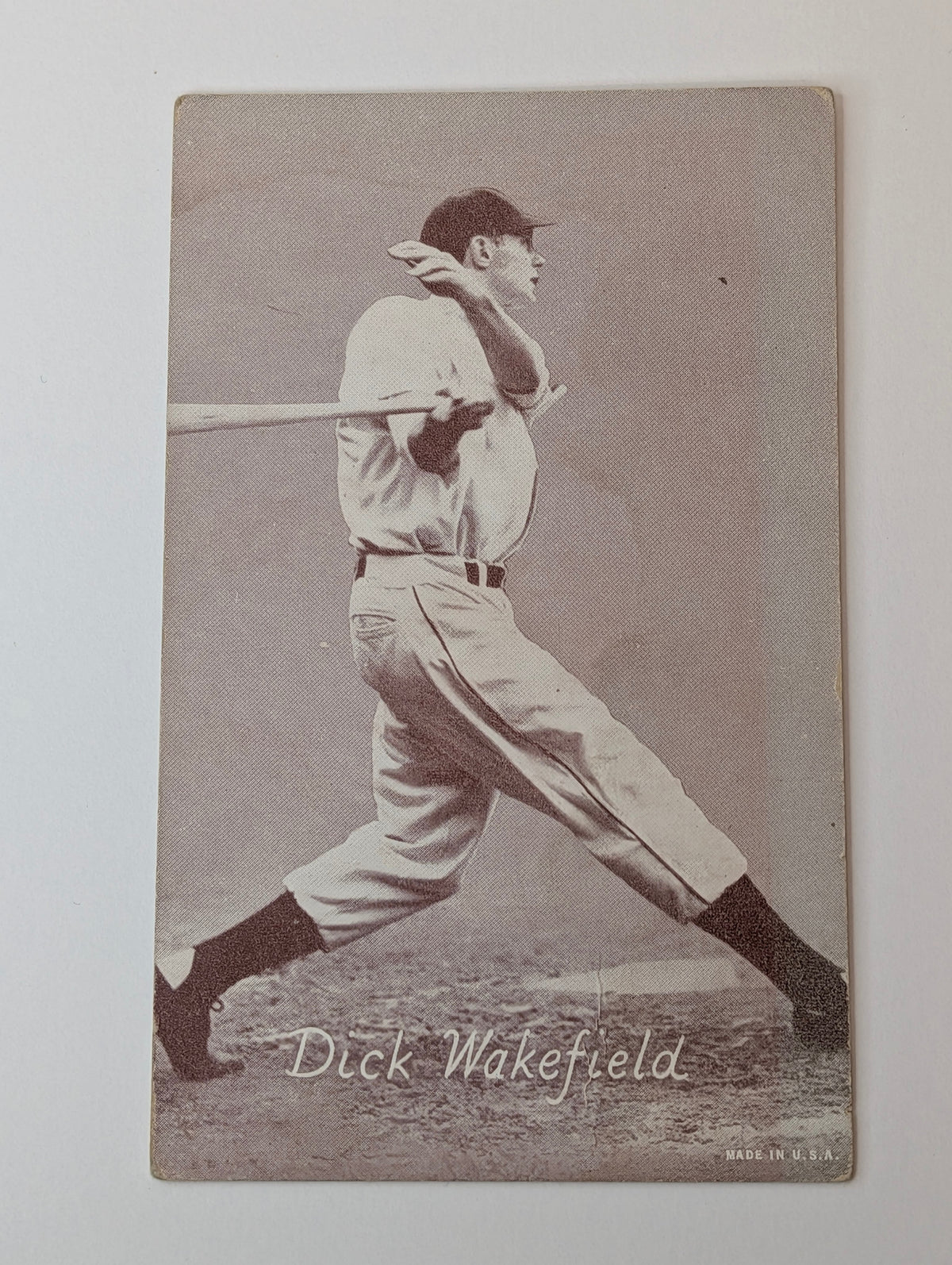 1940s Dick Wakefield Salutation Era Exhibit Baseball Arcade Card