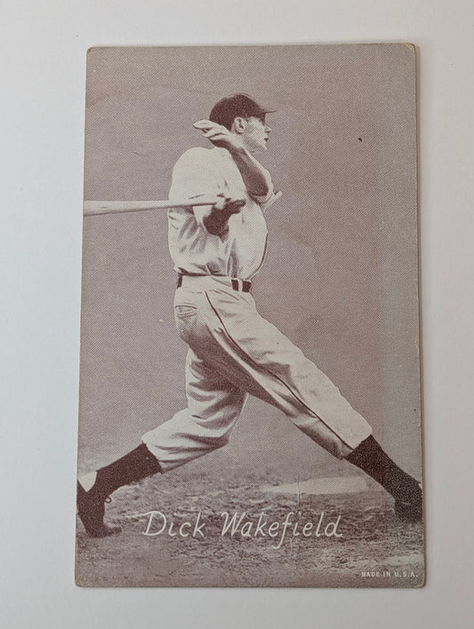 1940s Dick Wakefield Salutation Era Exhibit Baseball Arcade Card