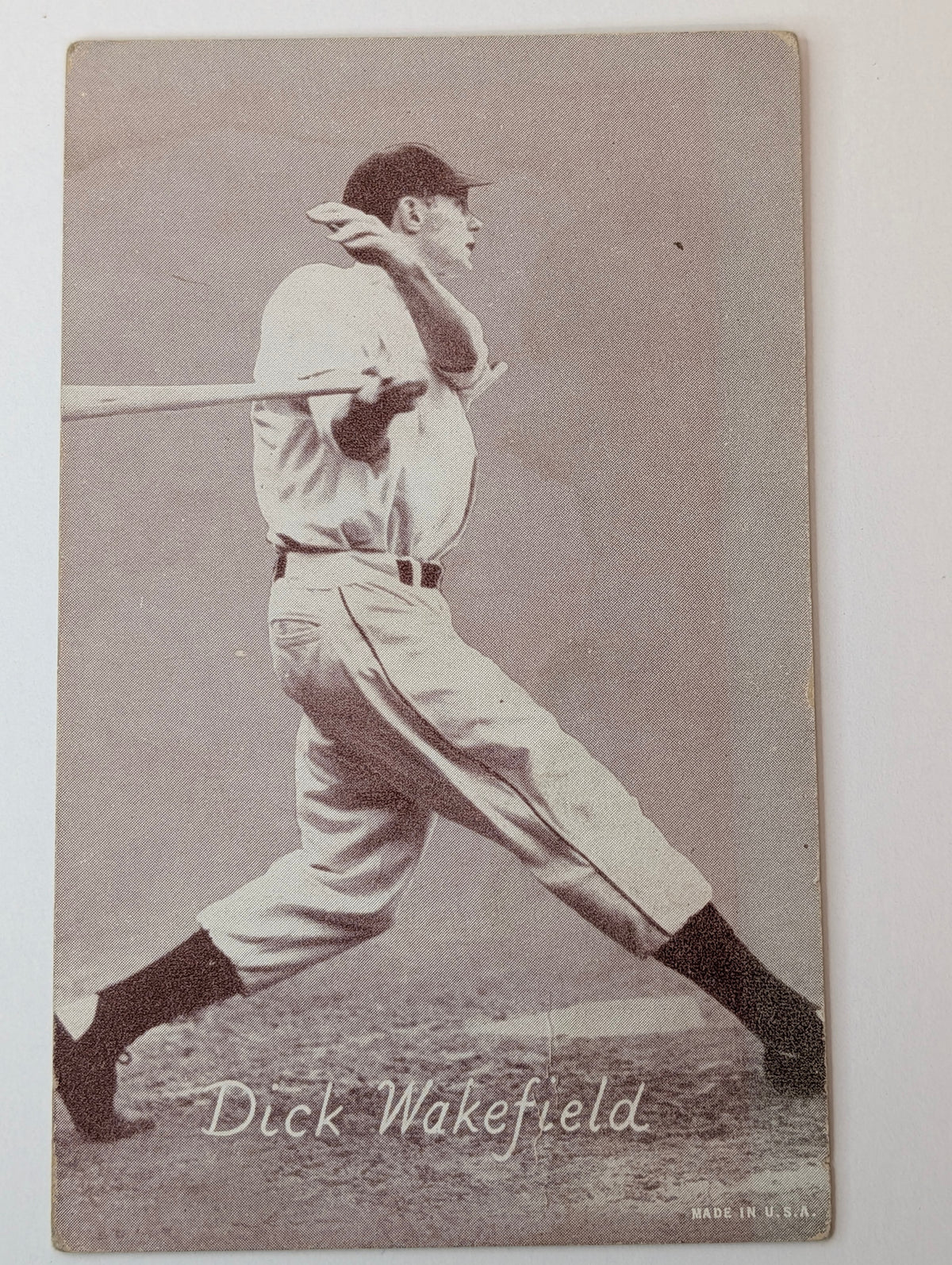 1940s Dick Wakefield Salutation Era Exhibit Baseball Arcade Card