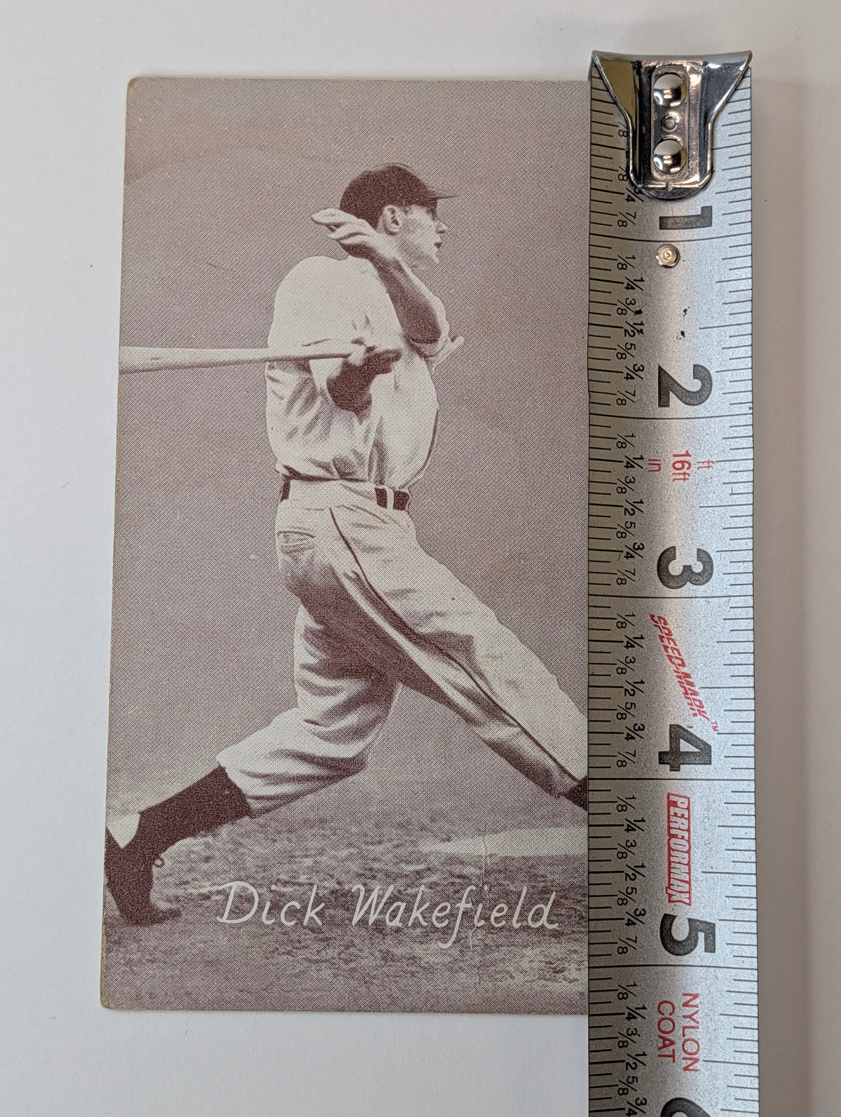 1940s Dick Wakefield Salutation Era Exhibit Baseball Arcade Card