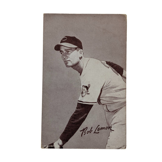 1947-66 Exhibit Bob Lemon HOF Baseball Arcade Card