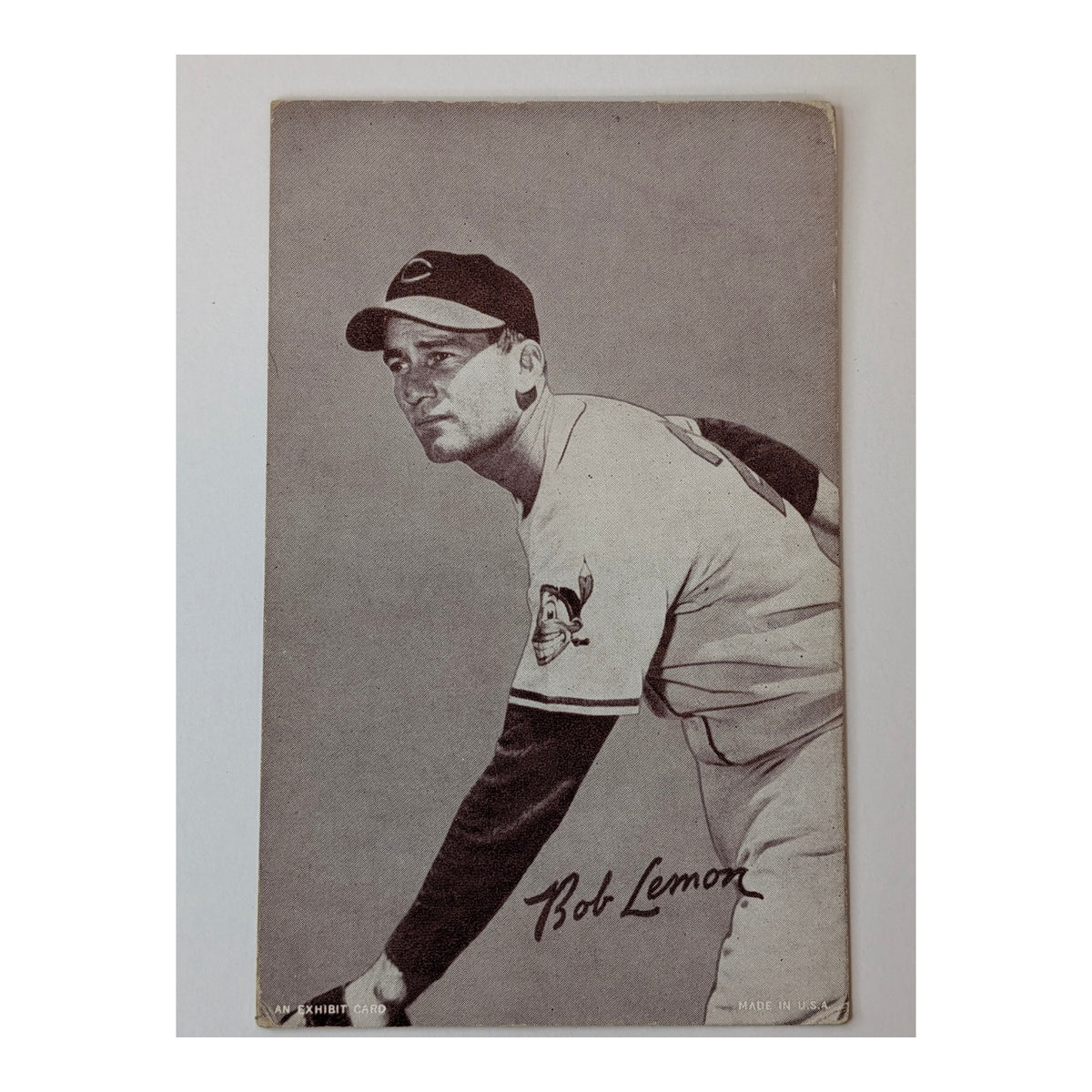 1947-66 Exhibit Bob Lemon HOF Baseball Arcade Card