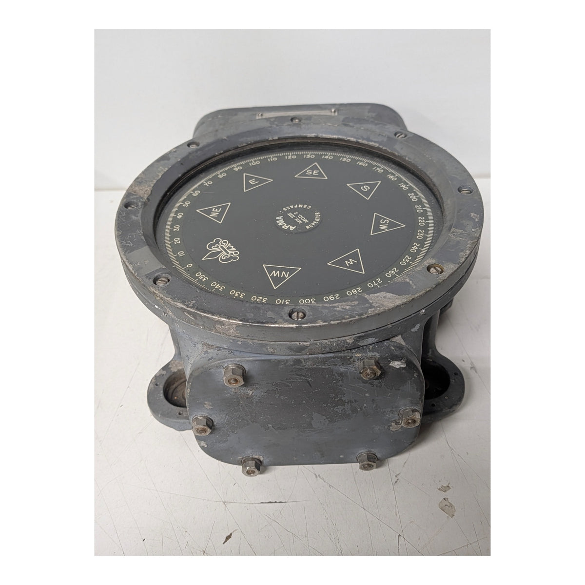 WWII US Navy Arma Repeater Compass MK XVIII, Authentic Nautical Industrial Decor