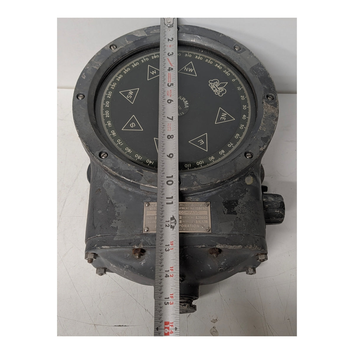 WWII US Navy Arma Repeater Compass MK XVIII, Authentic Nautical Industrial Decor