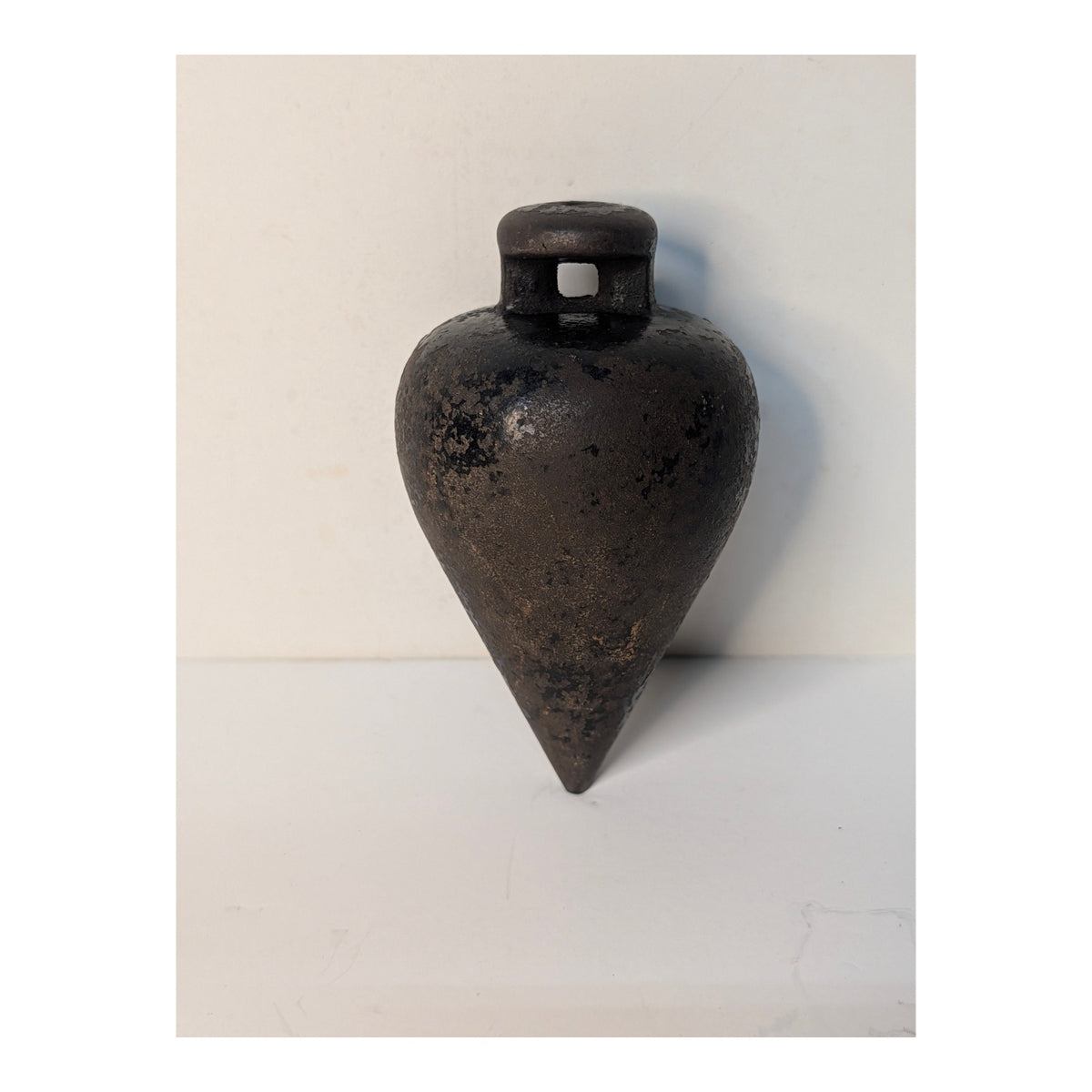 Heavy Vintage Cast Iron Plumb Bob Industrial Steampunk Decor