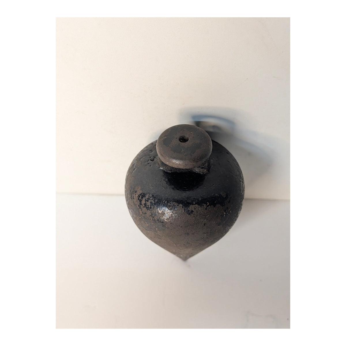 Heavy Vintage Cast Iron Plumb Bob Industrial Steampunk Decor