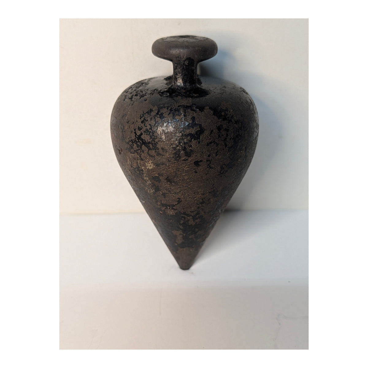 Heavy Vintage Cast Iron Plumb Bob Industrial Steampunk Decor