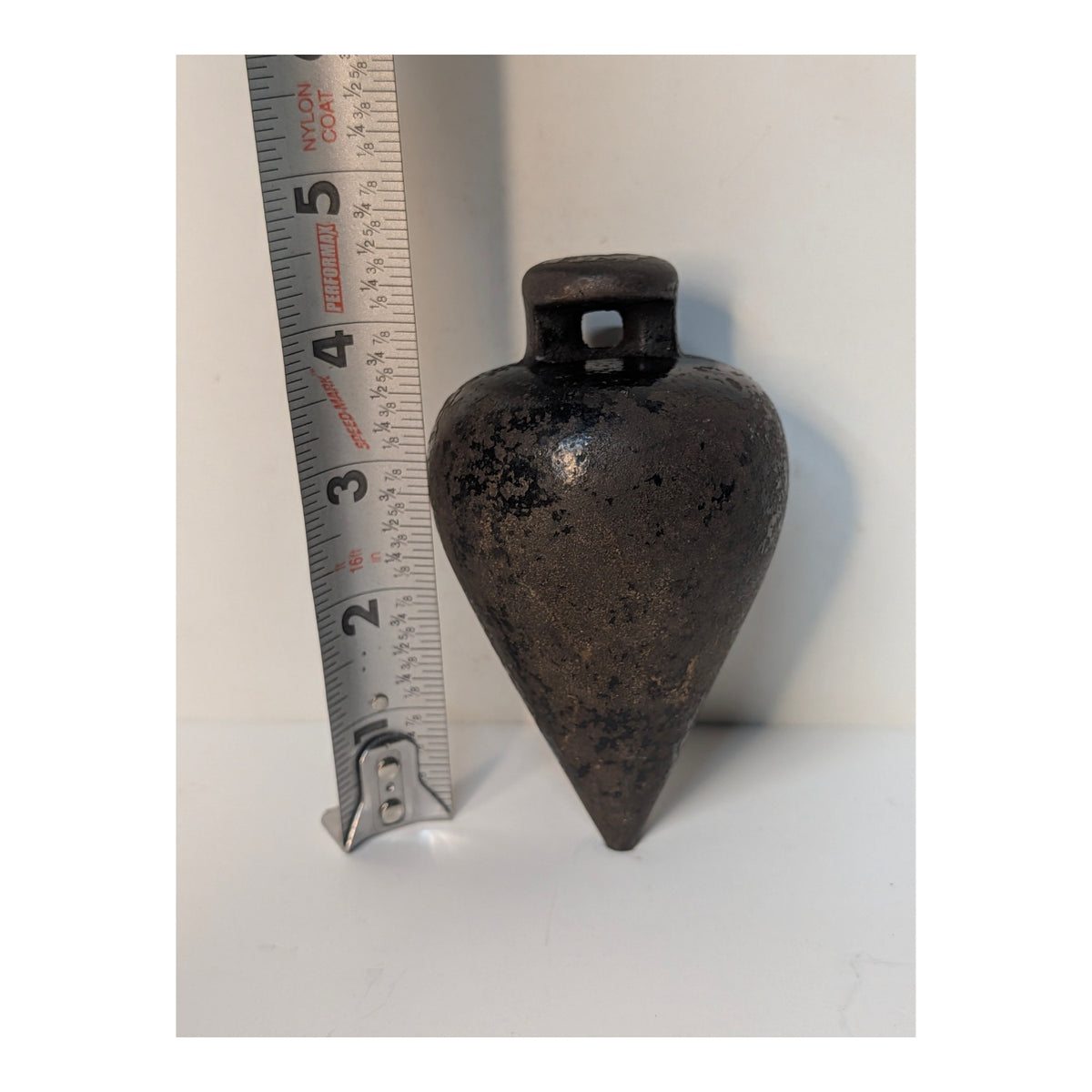 Heavy Vintage Cast Iron Plumb Bob Industrial Steampunk Decor