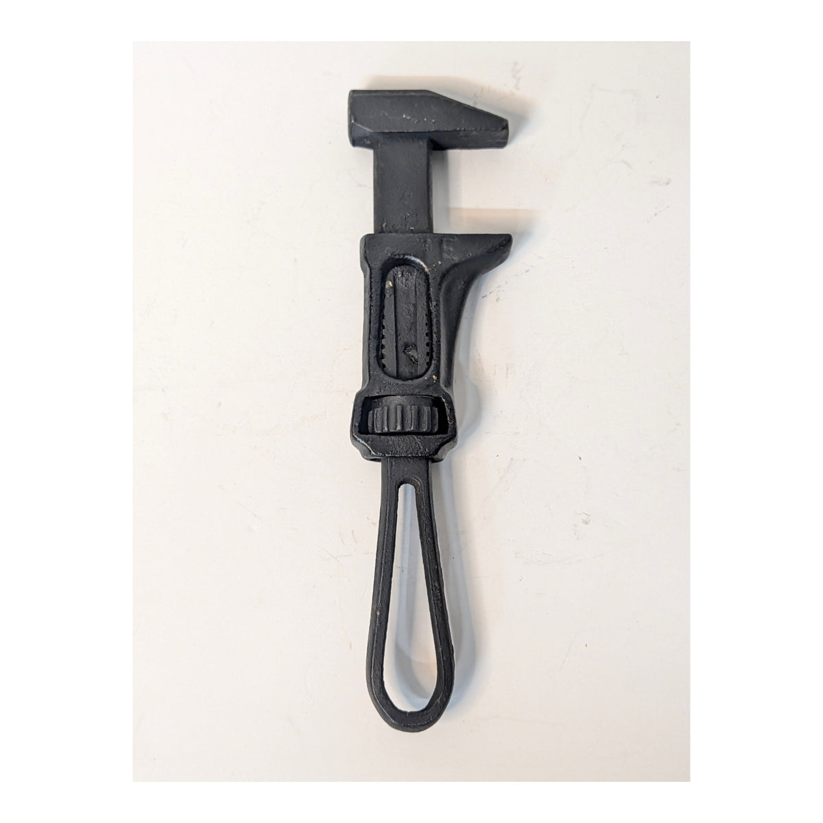 Antique Cast Iron Adjustable Wrench Industrial Art Object