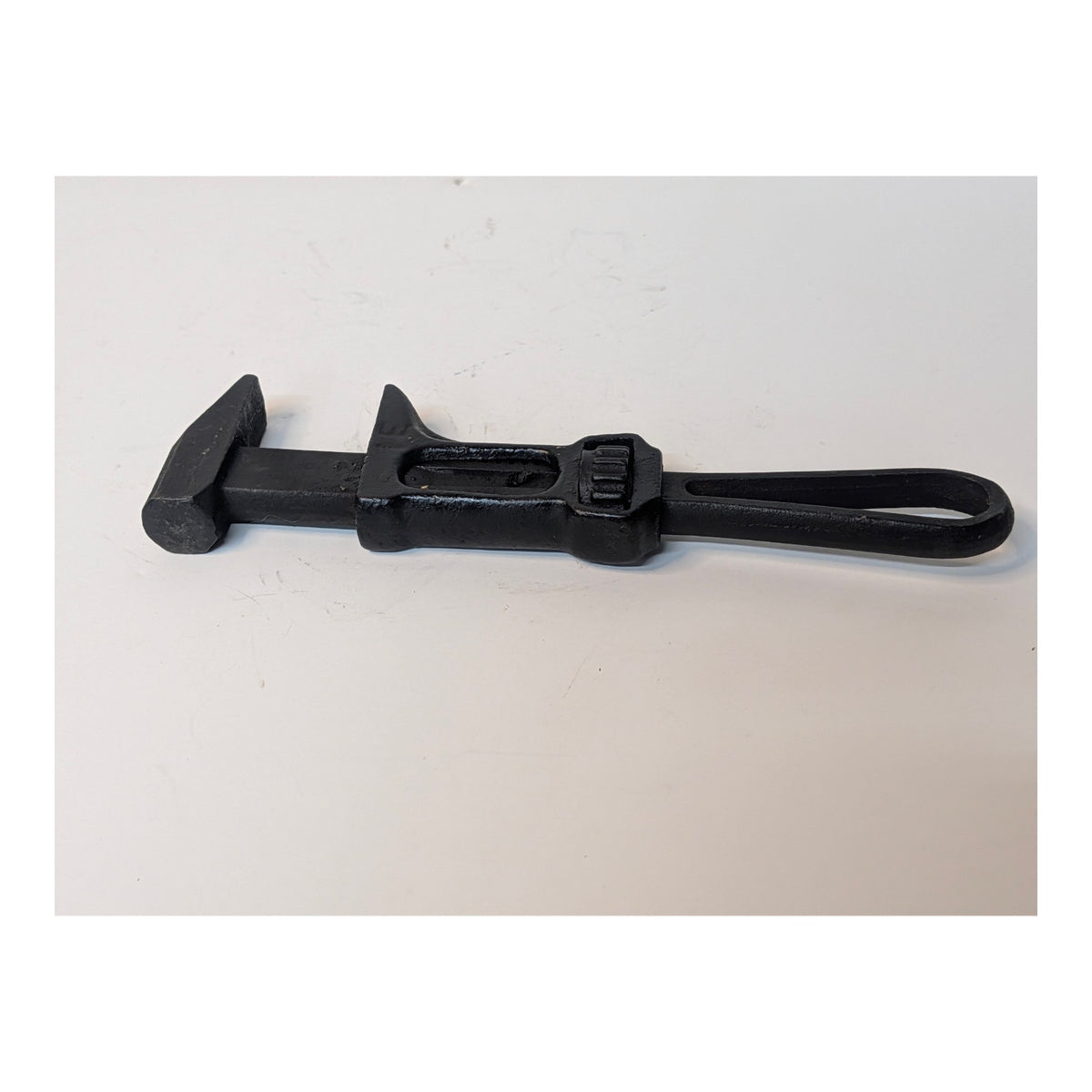 Antique Cast Iron Adjustable Wrench Industrial Art Object