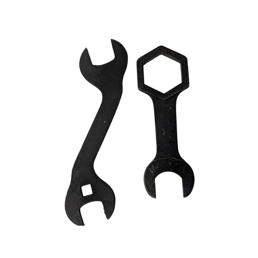 Antique Cast Iron Farm Tool Wrench Set, Industrial Steampunk Decor