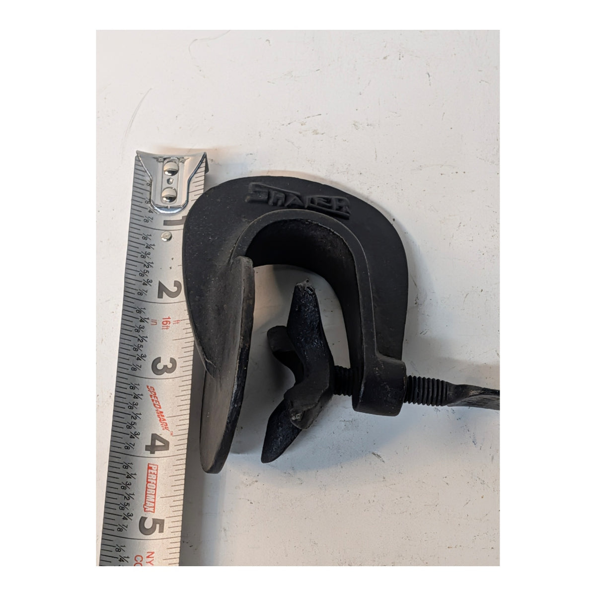 1920s Shaler 5-Minute Vulcanizer Cast Iron Clamp Industrial Art Object