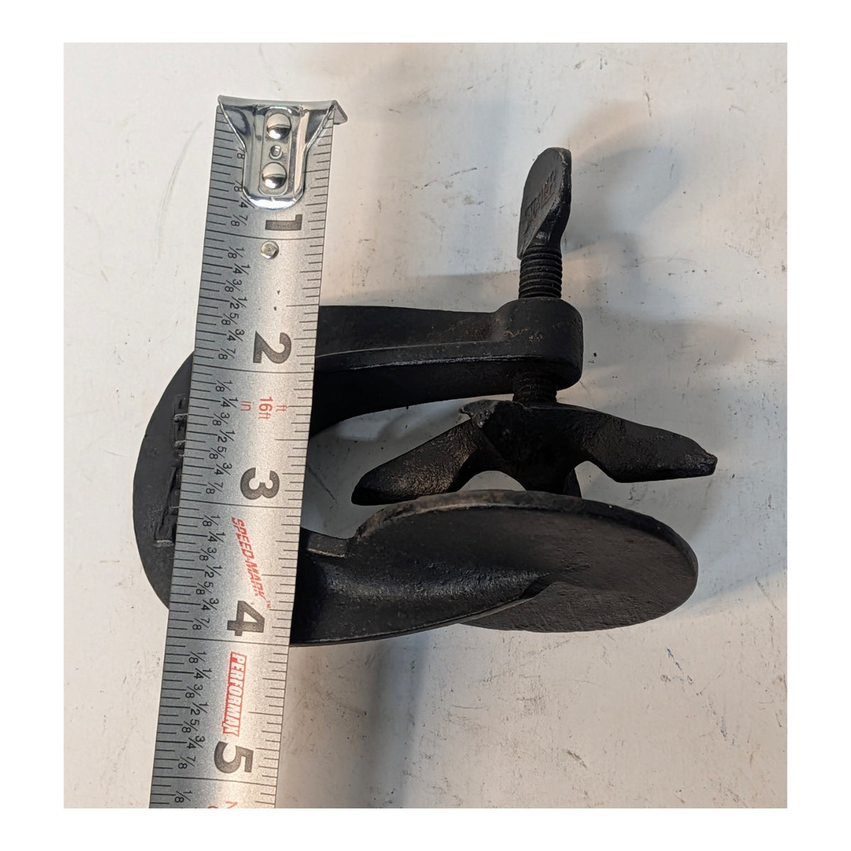 1920s Shaler 5-Minute Vulcanizer Cast Iron Clamp Industrial Art Object